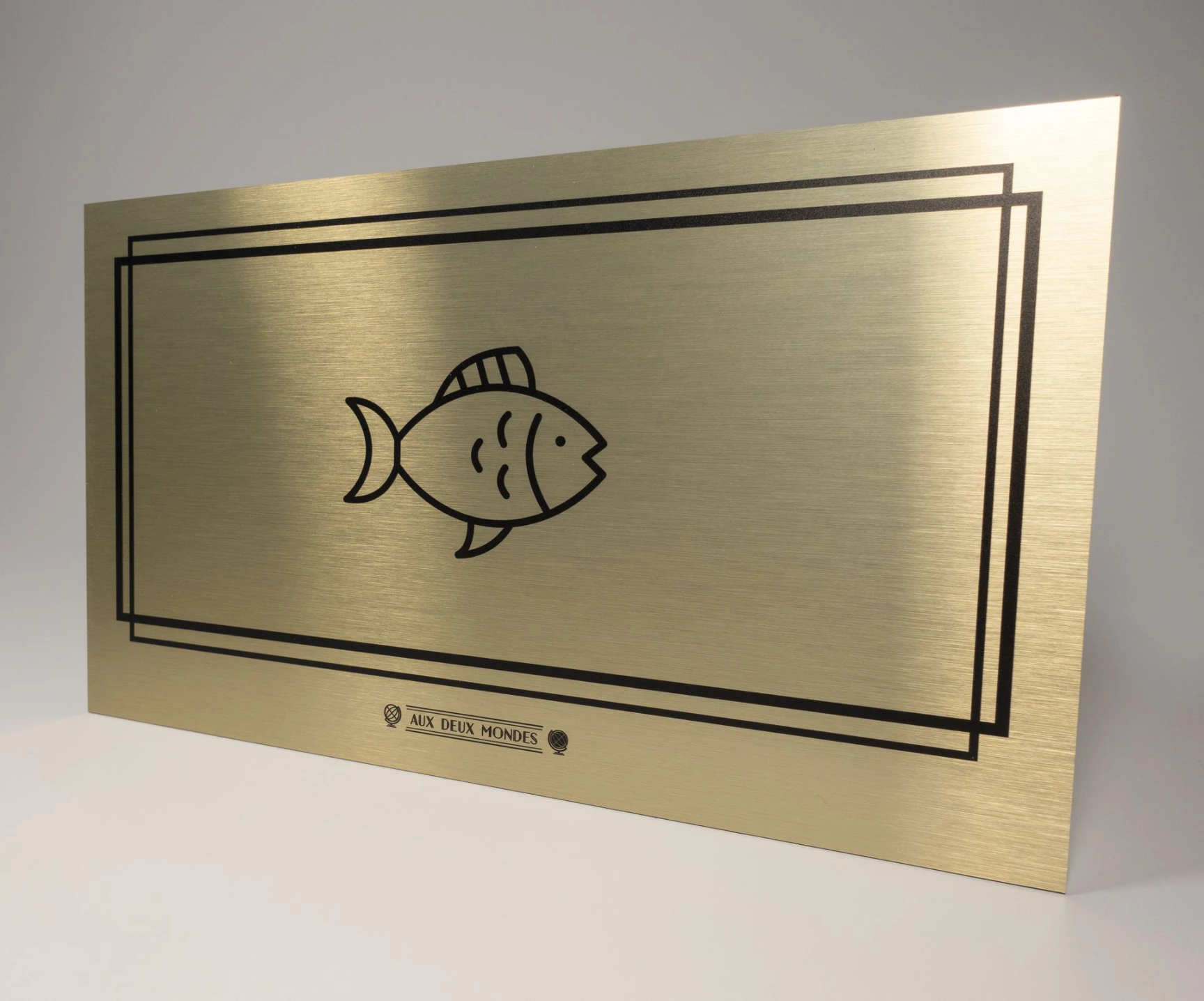 plaque plexiglas doré imprimée